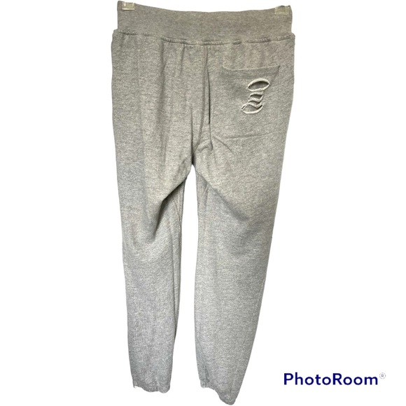 Awesome gray distressed jogger sweatpants cotton/poly Medium M - Picture 3 of 4